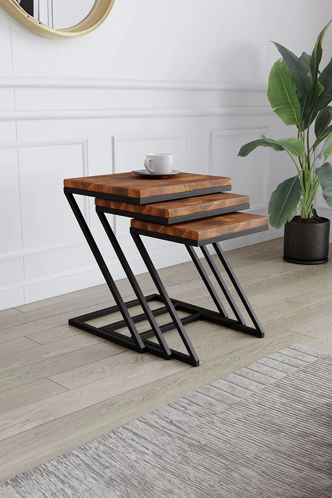 4000 Zigon Sehpa – %100 Gerçek Ağaç, Uzun Ömürlü Kullanım, Kişiye Özel Üretim varyasyon görseli