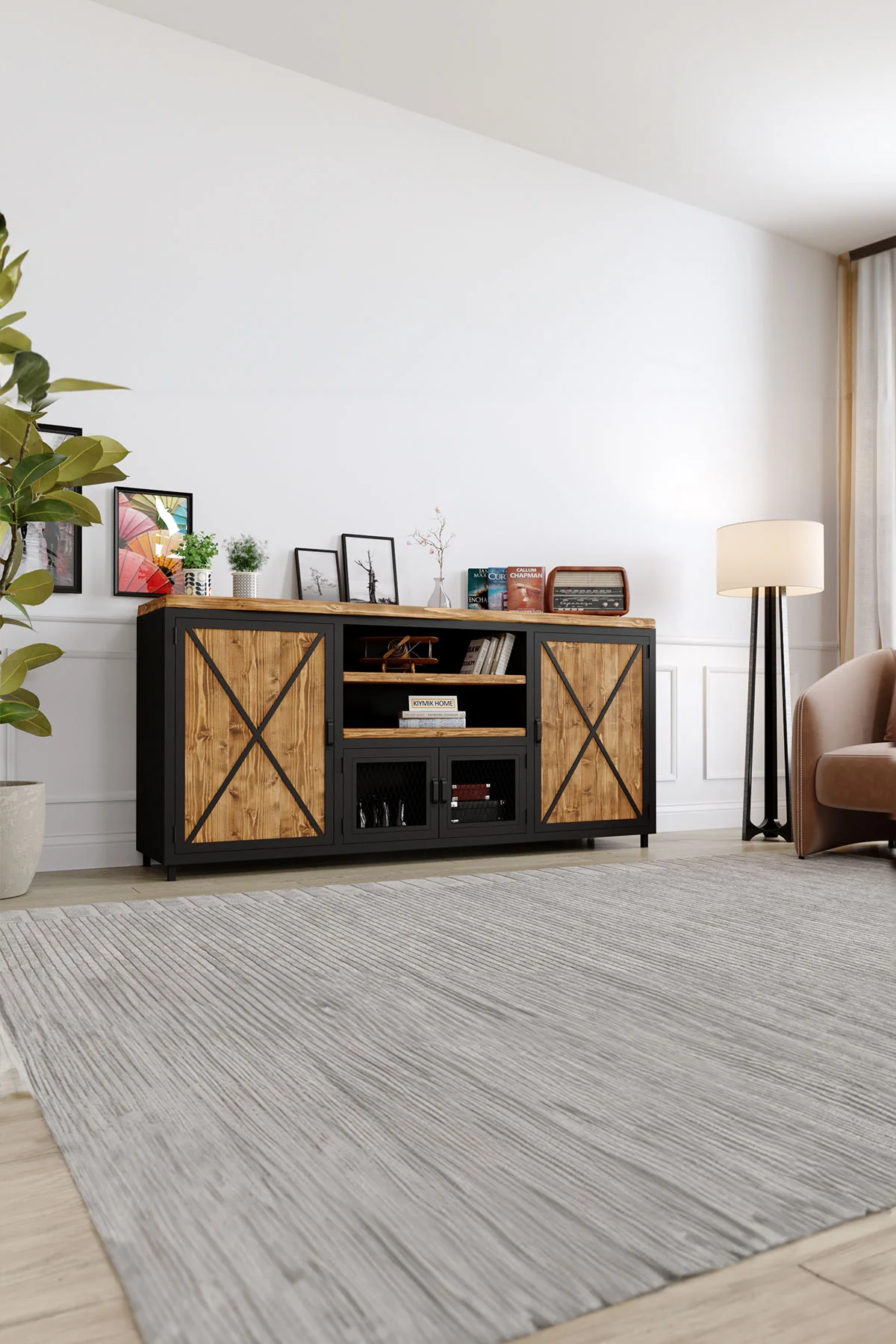 Lantana Konsol – %100 Gerçek Ağaç, Uzun Ömürlü Kullanım, Kişiye Özel Üretim varyasyon görseli