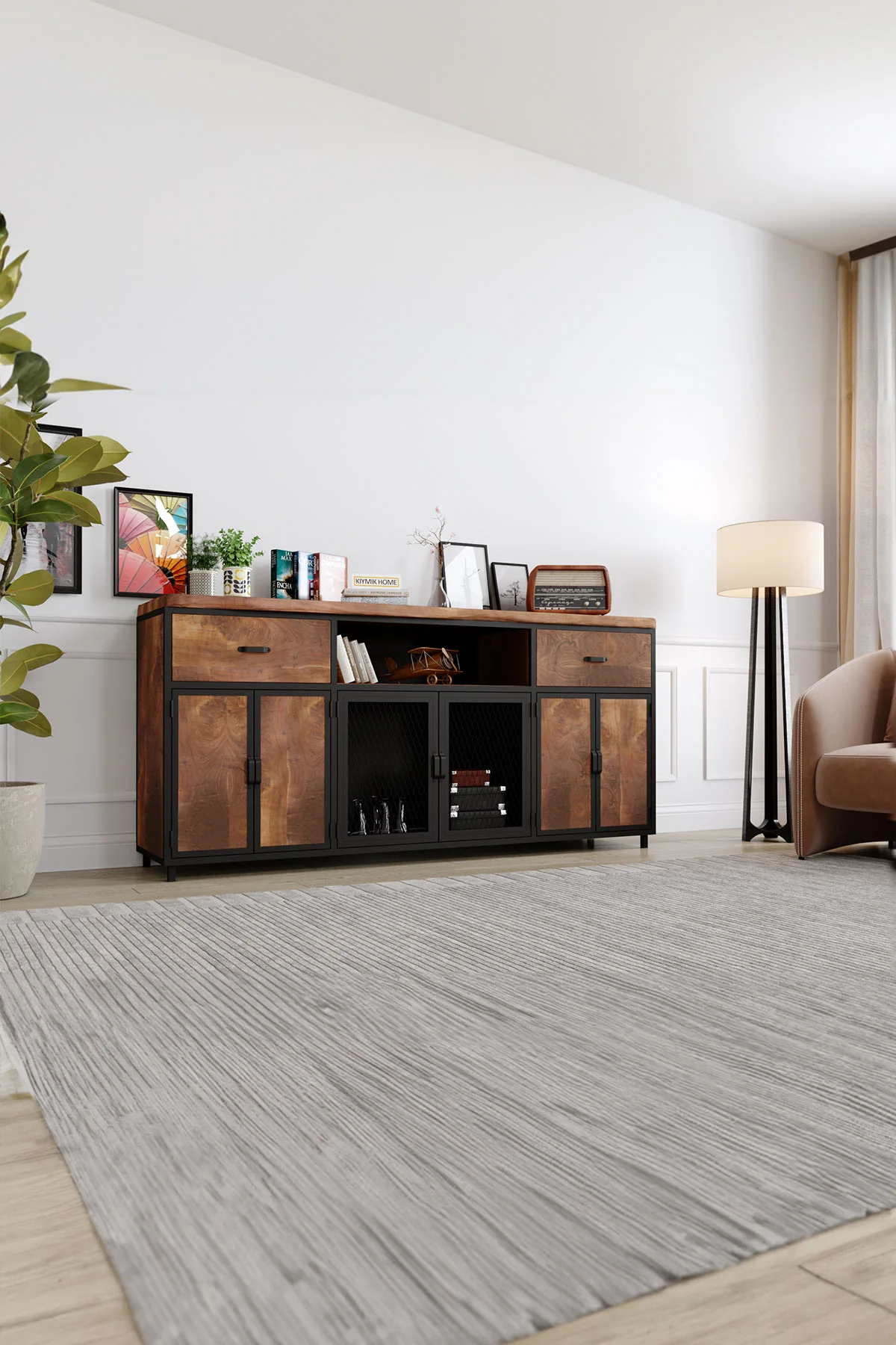 Frezya Konsol – %100 Gerçek Ağaç, Uzun Ömürlü Kullanım, Kişiye Özel Üretim varyasyon görseli