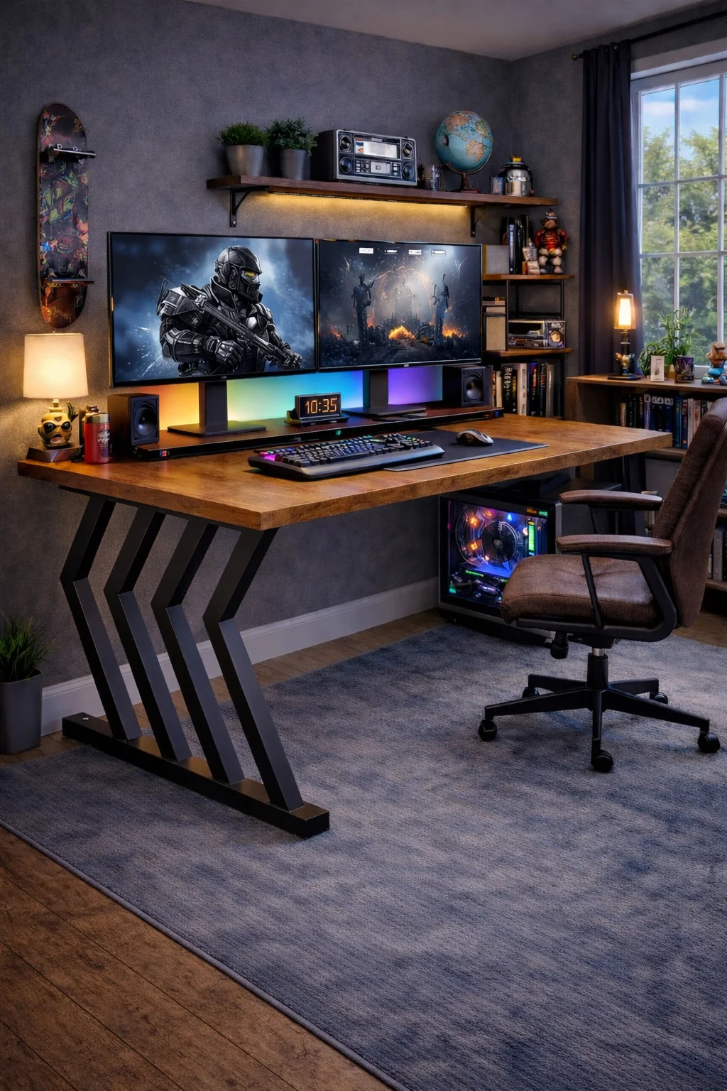 Bilgisayar, Oyuncu, Çalışma ve Makam Masası – Köknar Ağacı - Model 3