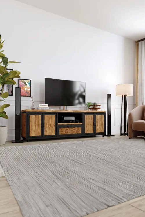 Cennet Tv Ünitesi – %100 Gerçek Ağaç, Uzun Ömürlü Kullanım, Kişiye Özel Üretim