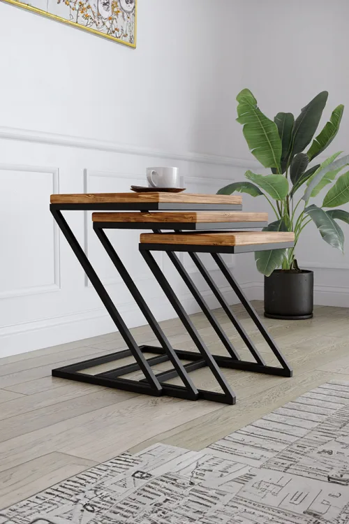 4000 Zigon Sehpa – %100 Gerçek Ağaç, Uzun Ömürlü Kullanım, Kişiye Özel Üretim