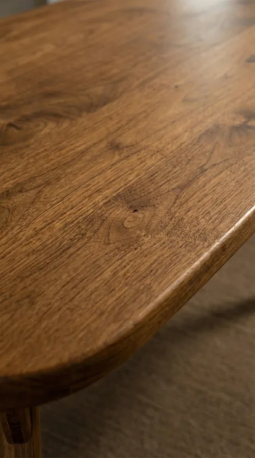 Ceviz Gerçek Ağaç Yemek & Toplantı Masası – %100 Gerçek Ağaç, Uzun Ömürlü Kullanım, Kişiye Özel Üretim