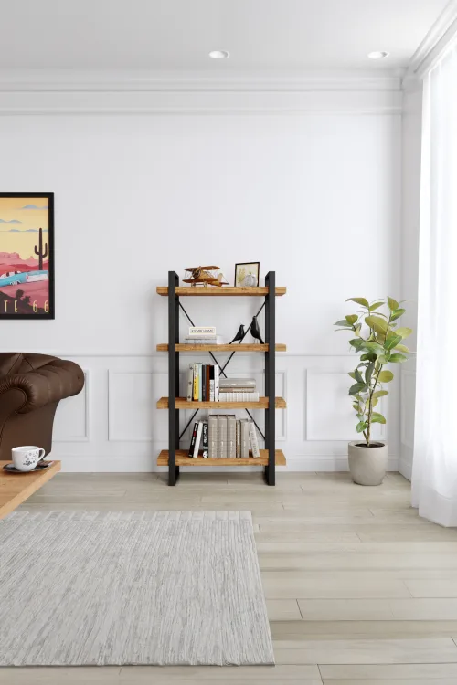 3002 Kitaplık – %100 Gerçek Ağaç, Uzun Ömürlü Kullanım, Kişiye Özel Üretim