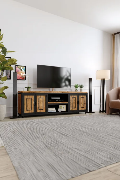 Defne Tv Ünitesi – %100 Gerçek Ağaç, Uzun Ömürlü Kullanım, Kişiye Özel Üretim