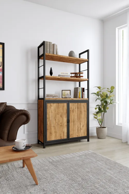 3015 Kitaplık – %100 Gerçek Ağaç, Uzun Ömürlü Kullanım, Kişiye Özel Üretim