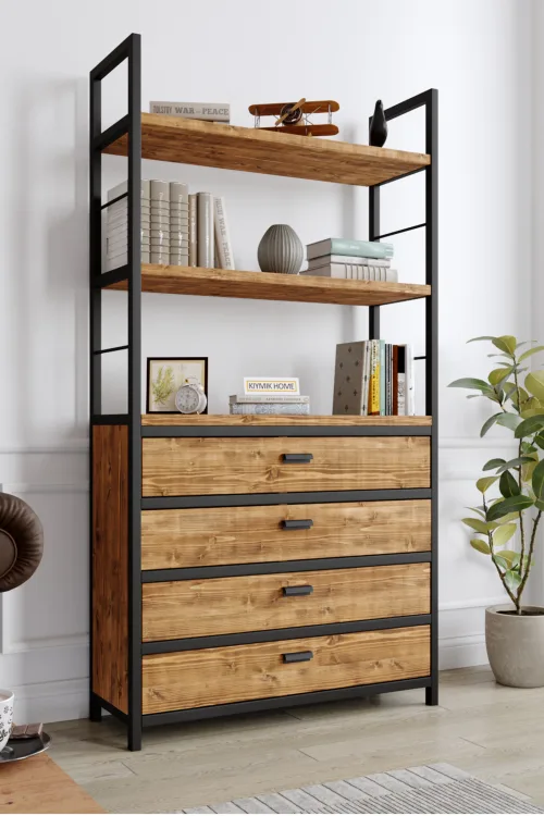 3013 Kitaplık – %100 Gerçek Ağaç, Uzun Ömürlü Kullanım, Kişiye Özel Üretim