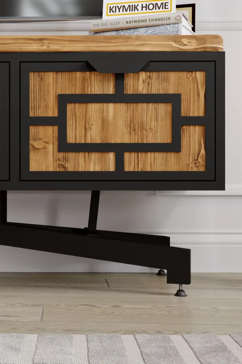 Orkide Tv Ünitesi – %100 Gerçek Ağaç, Uzun Ömürlü Kullanım, Kişiye Özel Üretim