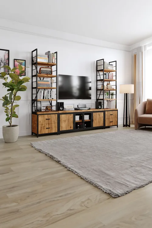 Frezya Tv Ünitesi – %100 Gerçek Ağaç, Uzun Ömürlü Kullanım, Kişiye Özel Üretim