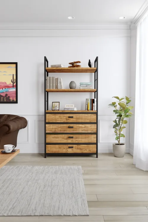 3013 Kitaplık – %100 Gerçek Ağaç, Uzun Ömürlü Kullanım, Kişiye Özel Üretim