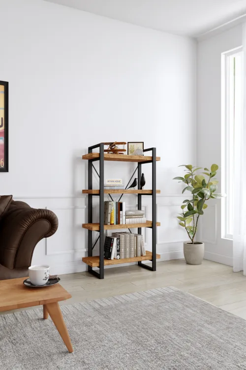 3002 Kitaplık – %100 Gerçek Ağaç, Uzun Ömürlü Kullanım, Kişiye Özel Üretim