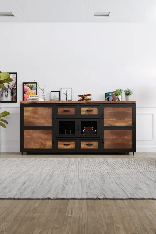 Lotus Konsol – %100 Gerçek Ağaç, Uzun Ömürlü Kullanım, Kişiye Özel Üretim