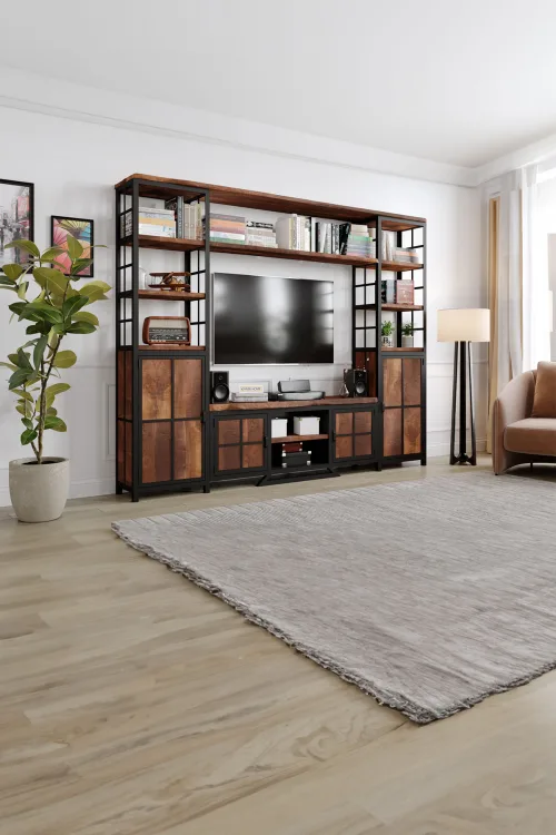 Aster v2 Tv Ünitesi – %100 Gerçek Ağaç, Uzun Ömürlü Kullanım, Kişiye Özel Üretim