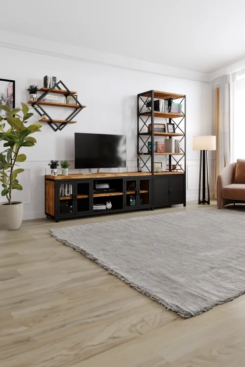 Begonya v2 Tv Ünitesi – %100 Gerçek Ağaç, Uzun Ömürlü Kullanım, Kişiye Özel Üretim