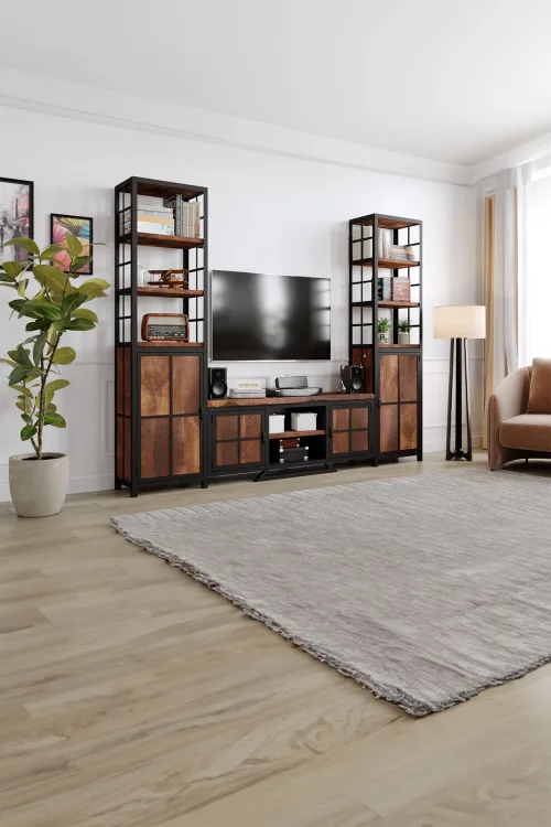 Aster Tv Ünitesi – %100 Gerçek Ağaç, Uzun Ömürlü Kullanım, Kişiye Özel Üretim