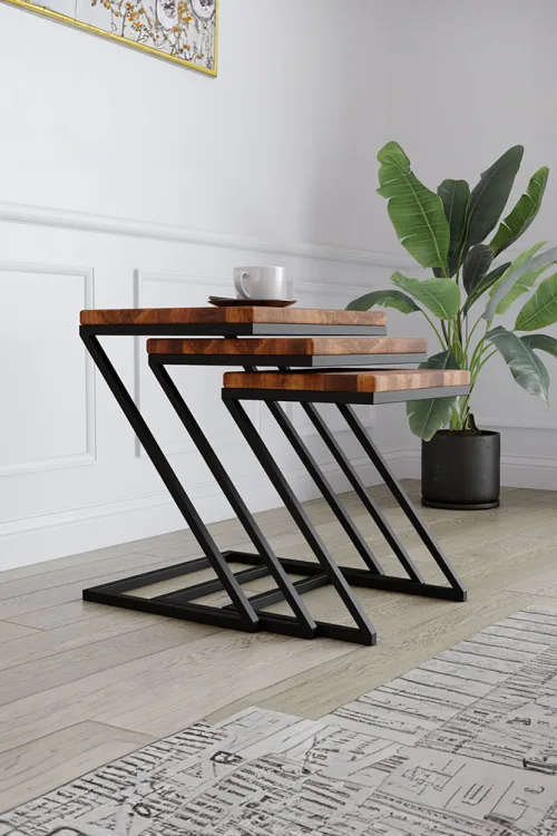 4000 Zigon Sehpa – %100 Gerçek Ağaç, Uzun Ömürlü Kullanım, Kişiye Özel Üretim