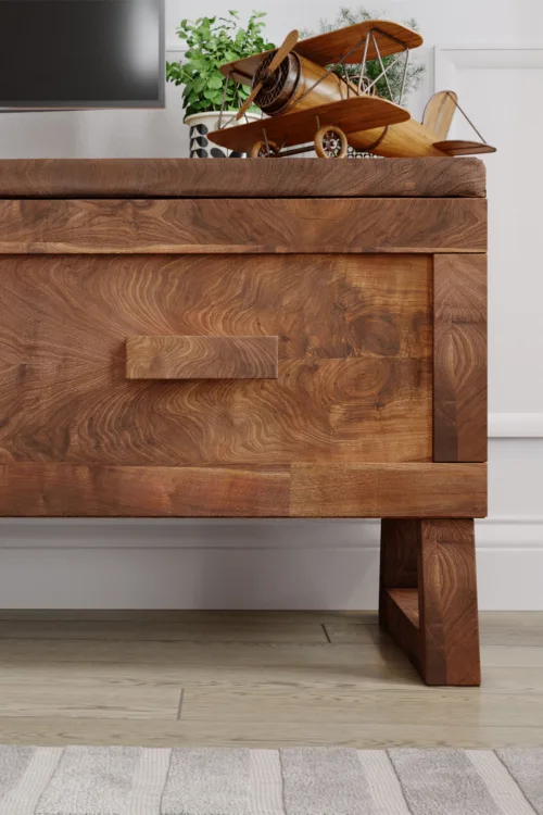 Zakkum Tv Ünitesi – %100 Gerçek Ağaç, Uzun Ömürlü Kullanım, Kişiye Özel Üretim