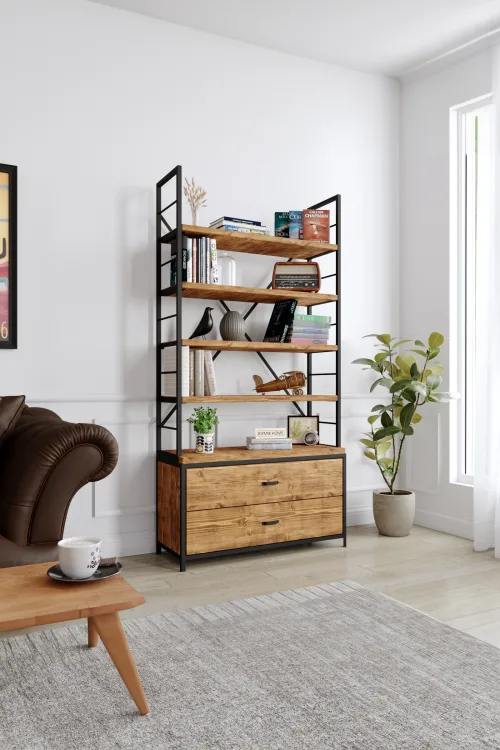 3009 Kitaplık – %100 Gerçek Ağaç, Uzun Ömürlü Kullanım, Kişiye Özel Üretim