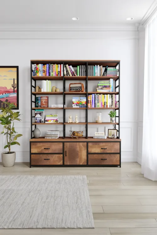 3006 Kitaplık – %100 Gerçek Ağaç, Uzun Ömürlü Kullanım, Kişiye Özel Üretim