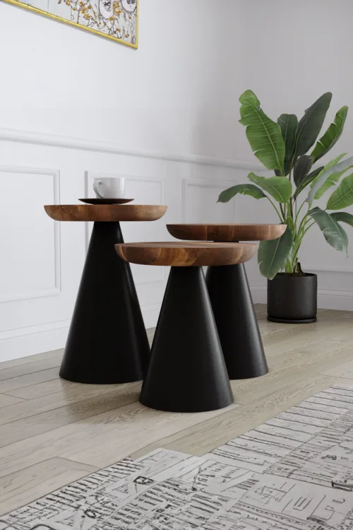 4012 Ceviz Sehpa – %100 Gerçek Ağaç, Uzun Ömürlü Kullanım, Kişiye Özel Üretim